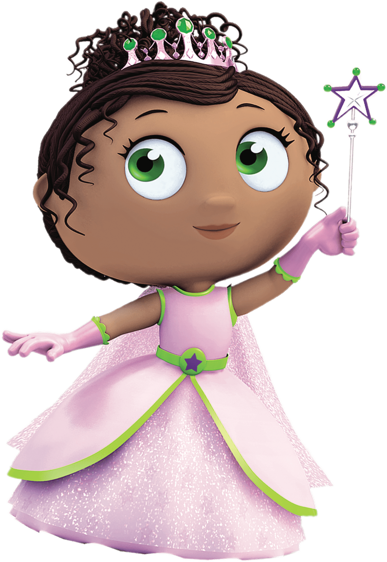 Animated Princess With Wand PNG image