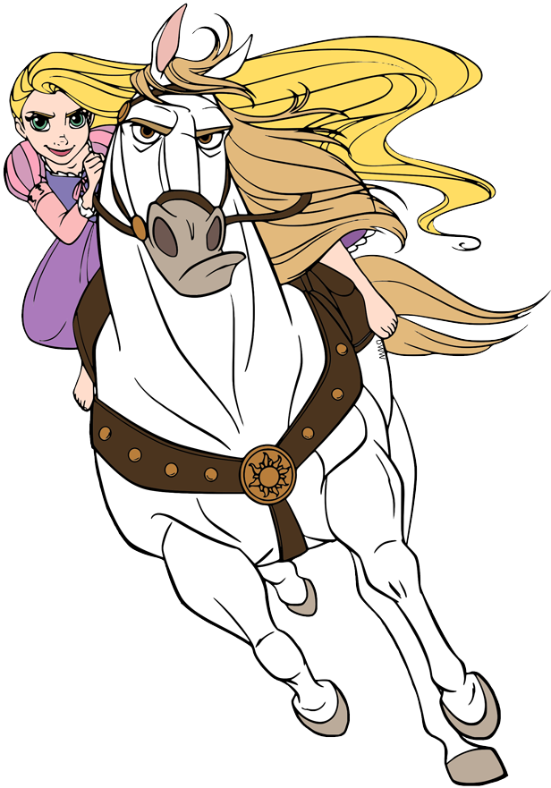 Animated Princessand Horse PNG image