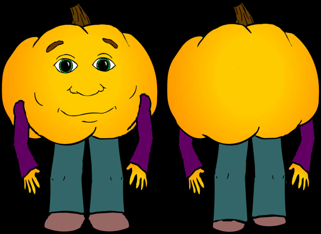 Animated Pumpkin Characters PNG image