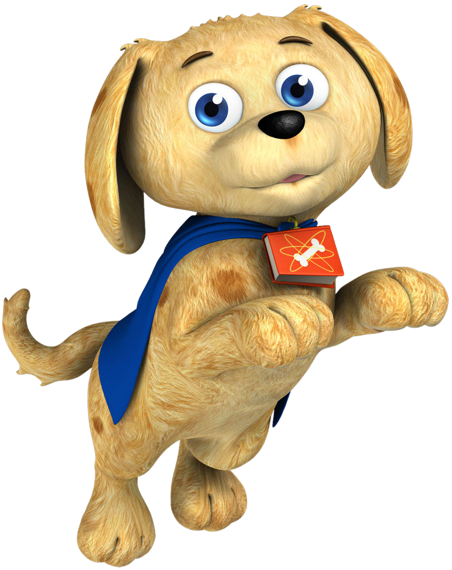 Animated Puppy With Cape PNG image