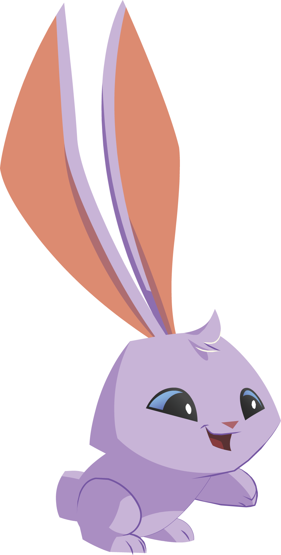 Animated Purple Bunny Cartoon PNG image