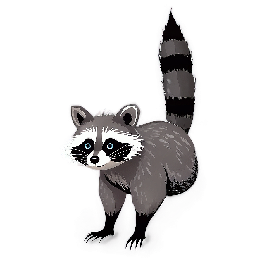 Animated Raccoon Design Png 58 PNG image