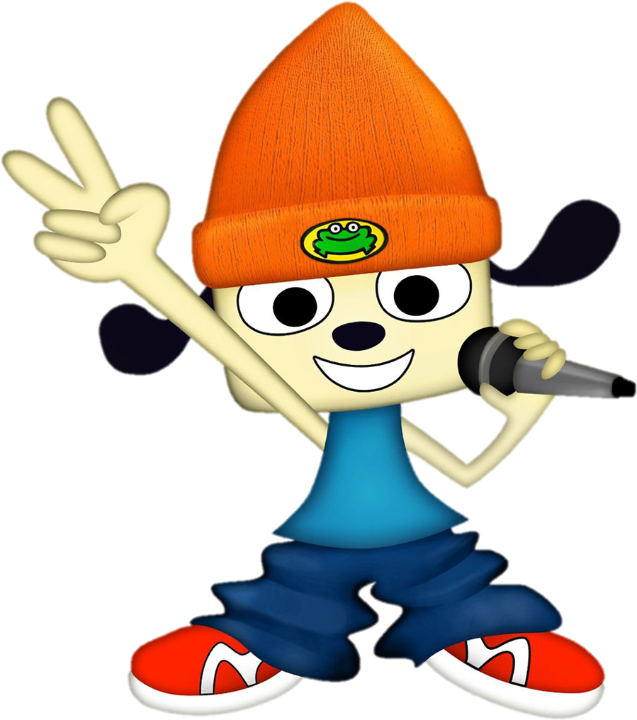 Animated Rapper Character Peace Sign PNG image