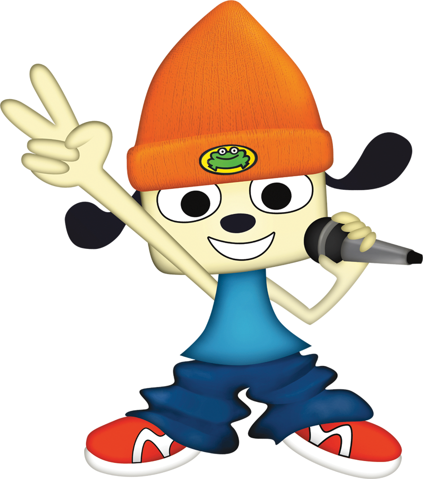 Animated Rapper Character Peace Sign PNG image