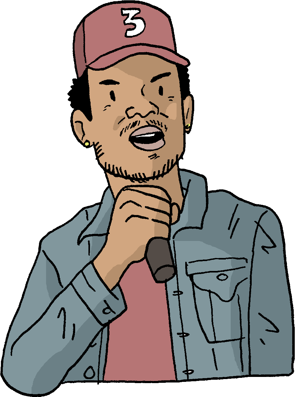 Animated Rapperwith Microphone PNG image