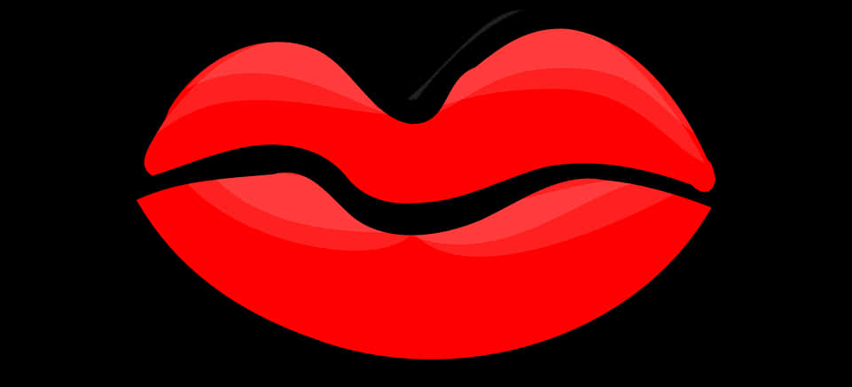 Animated Red Lips Graphic PNG image