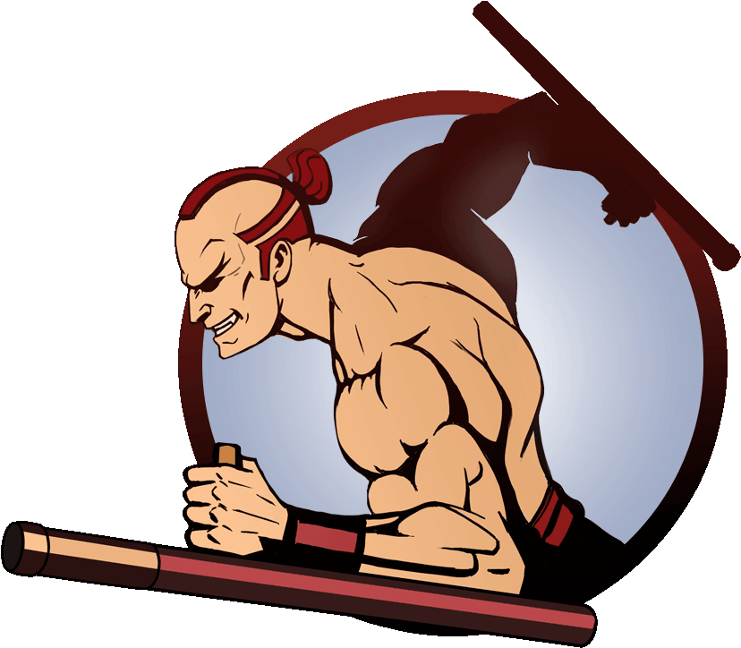 Animated Redhead Muscular Character PNG image