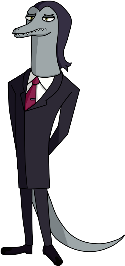 Animated Reptilian Characterin Suit PNG image