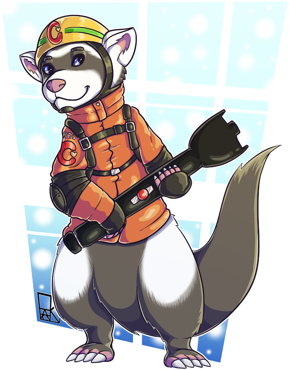 Animated Rescue Ferret Character PNG image