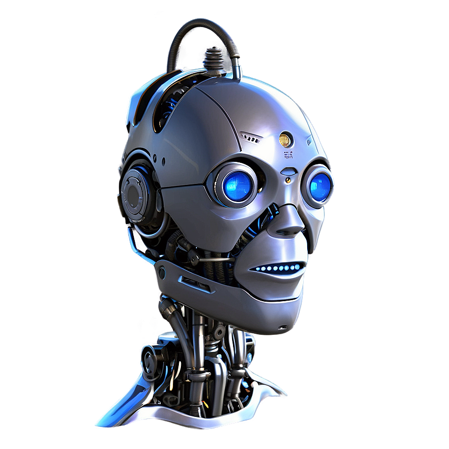 Animated Robot Head Png Kxu28 PNG image