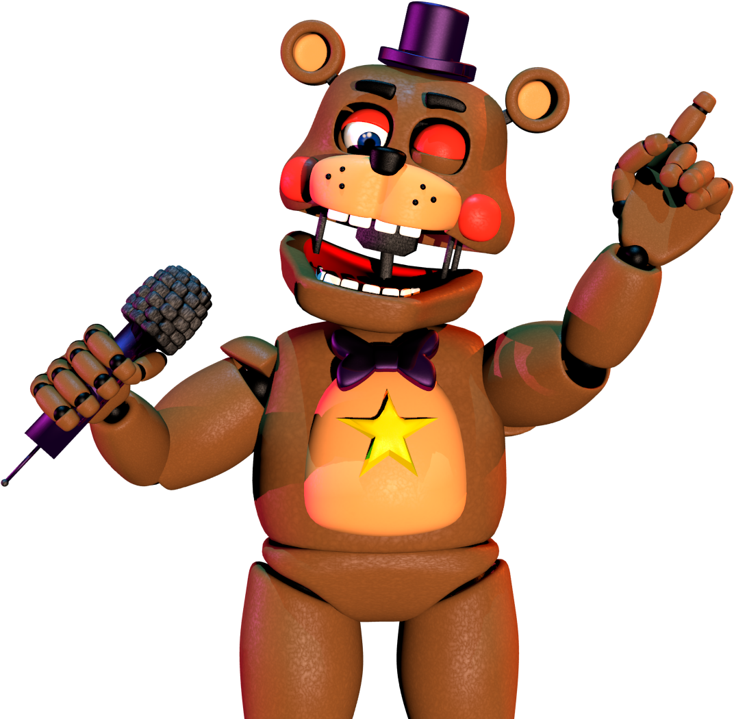 Animated Rockstar Bear With Microphone PNG image