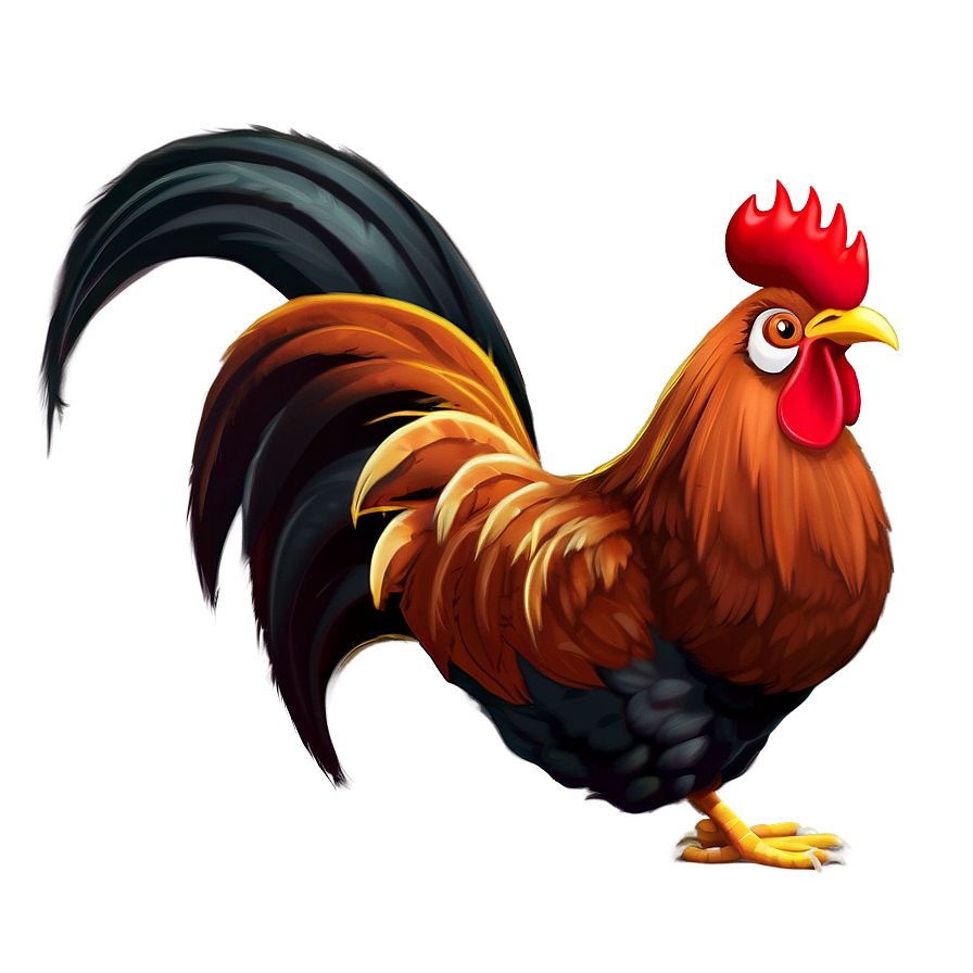 Animated Rooster Character Png 05242024 PNG image