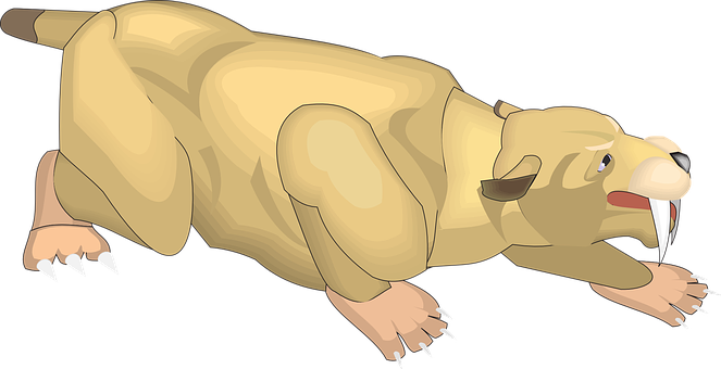 Animated Sabertooth Tiger PNG image