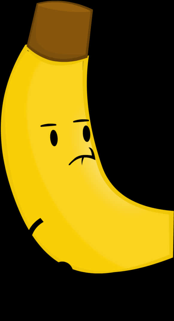 Animated Sad Banana Character PNG image