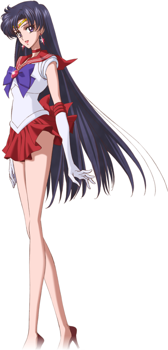 Animated Sailor Warrior Standing Pose PNG image