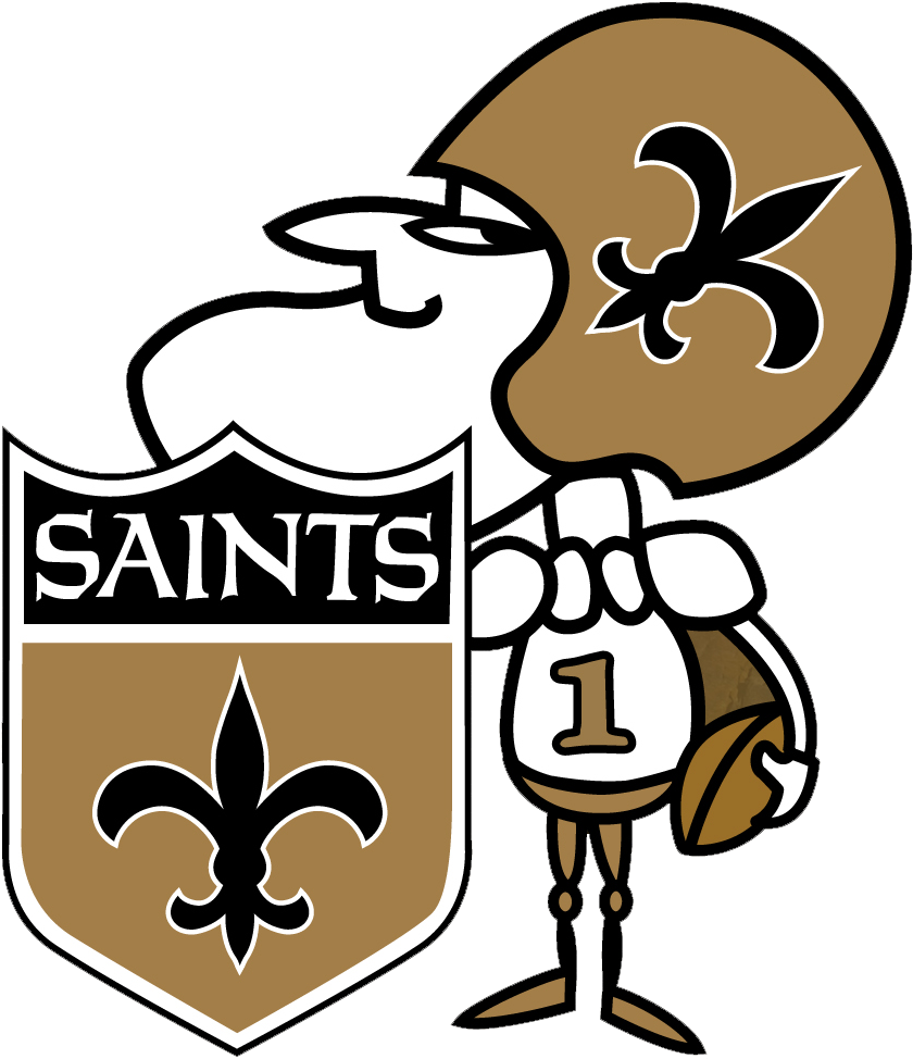 Animated Saints Mascot Logo PNG image