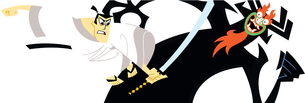 Animated Samuraiin Action PNG image