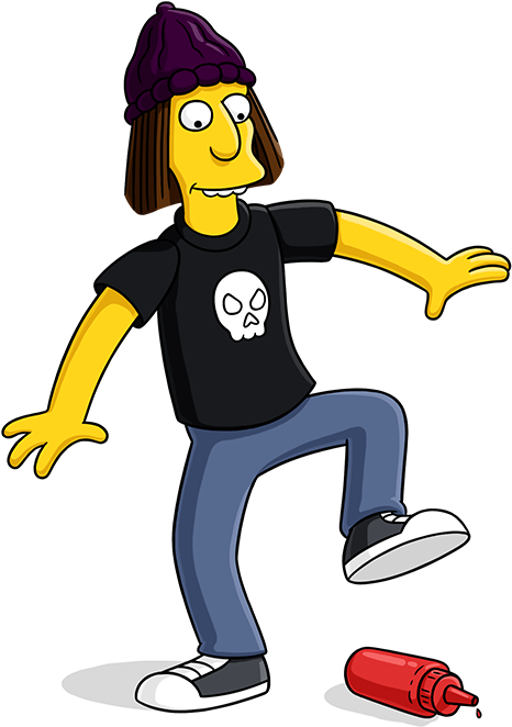 Animated Skateboarder Character PNG image