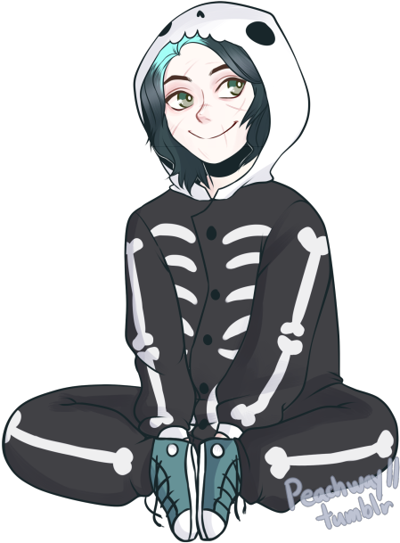 Animated Skeleton Hoodie Character PNG image