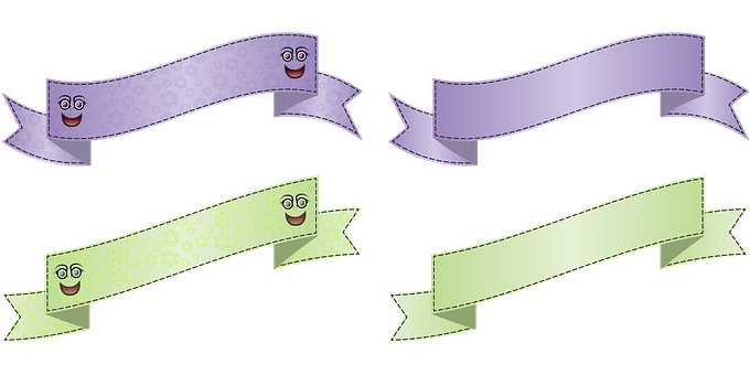 Animated Smiling Banners PNG image