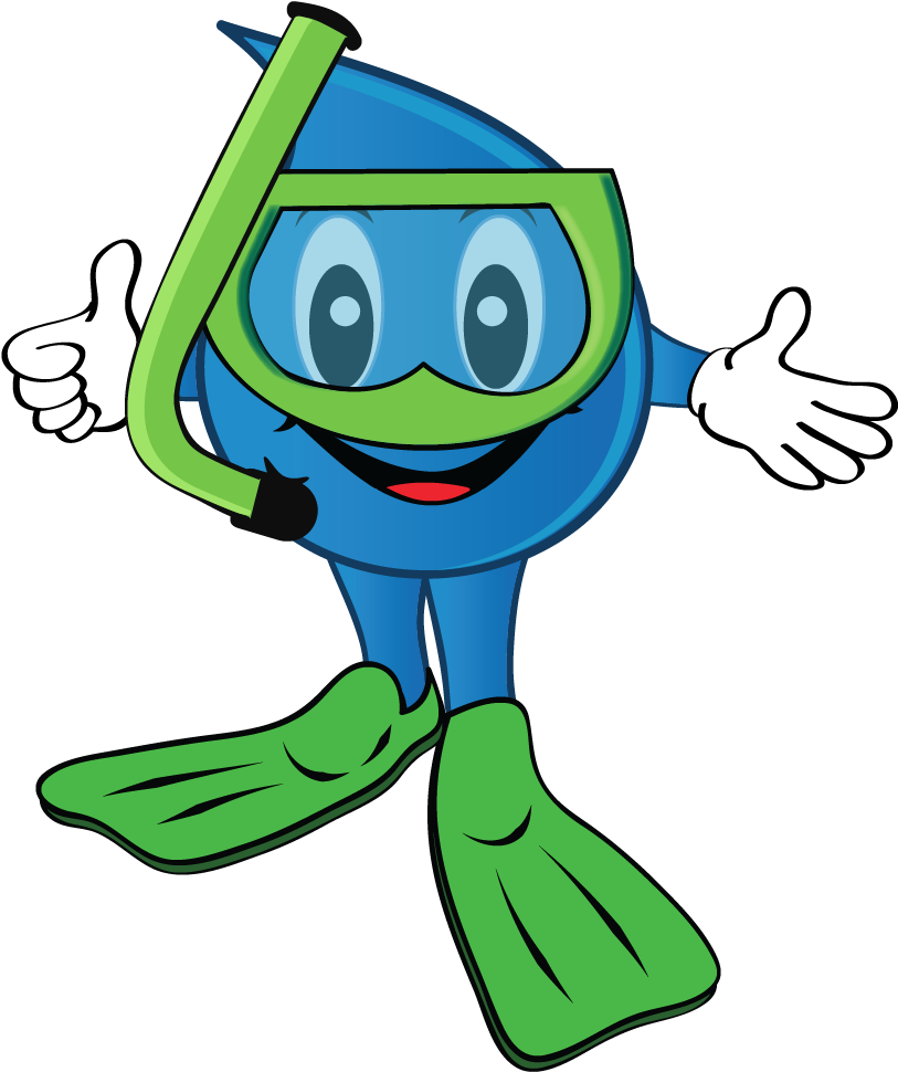 Animated Snorkeling Character PNG image