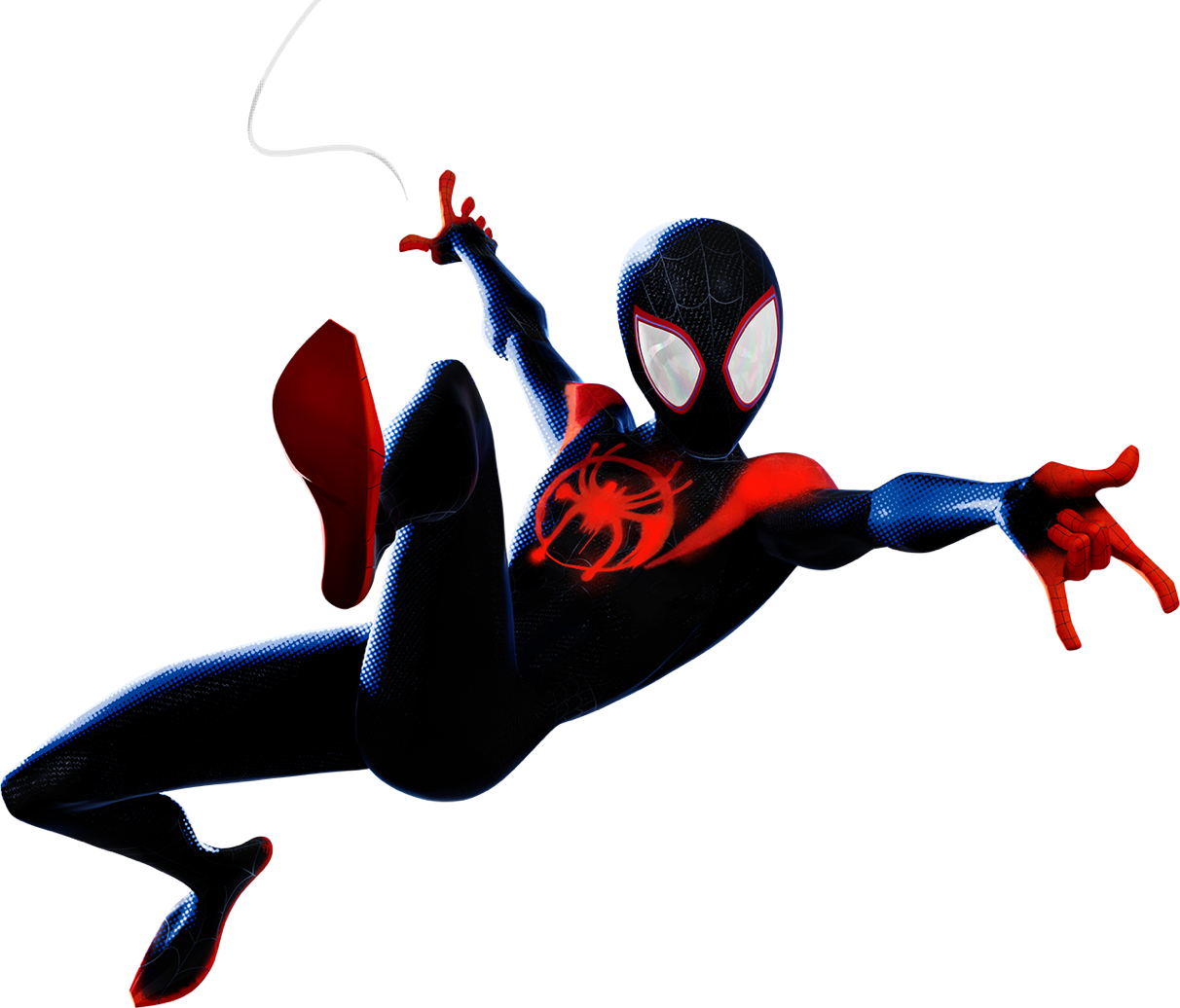 Animated Spider Man Action Pose PNG image