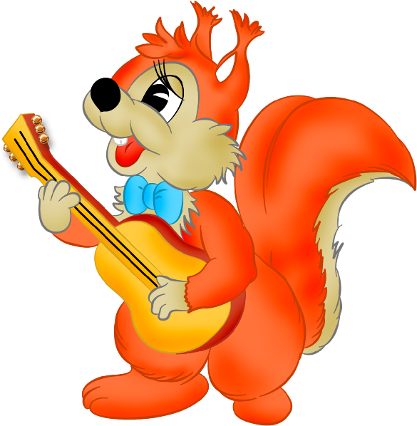 Animated Squirrel Playing Guitar PNG image