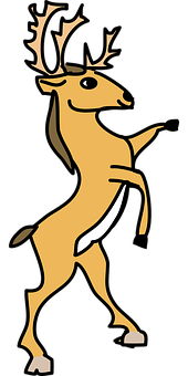 Animated Standing Deer Graphic PNG image