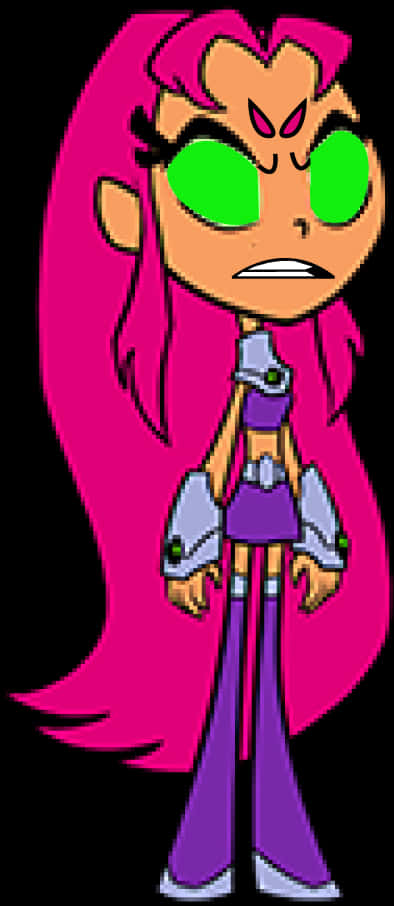 Animated Starfire Character Expression PNG image