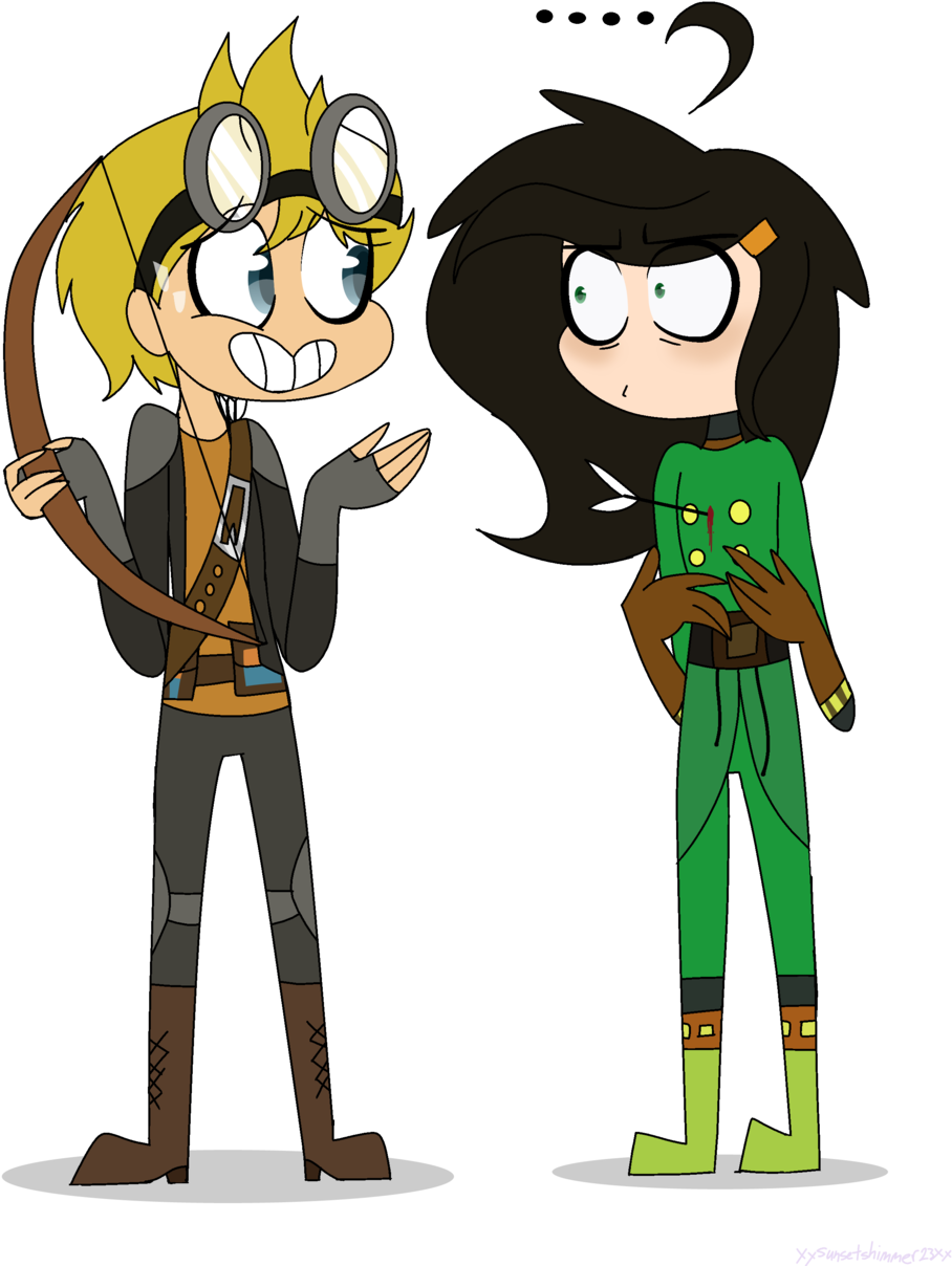 Animated Steampunk Adventure Characters PNG image