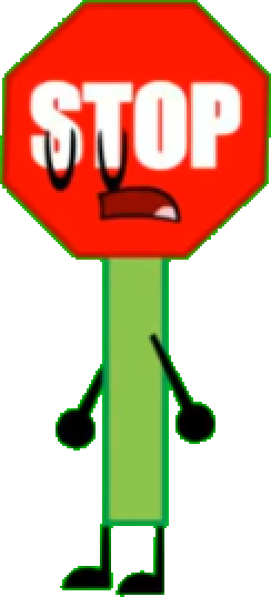 Animated Stop Sign Character PNG image