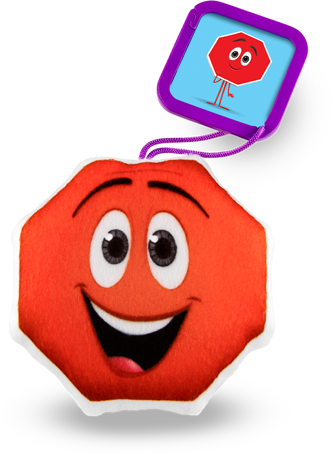 Animated Stop Sign Plushand Keychain PNG image
