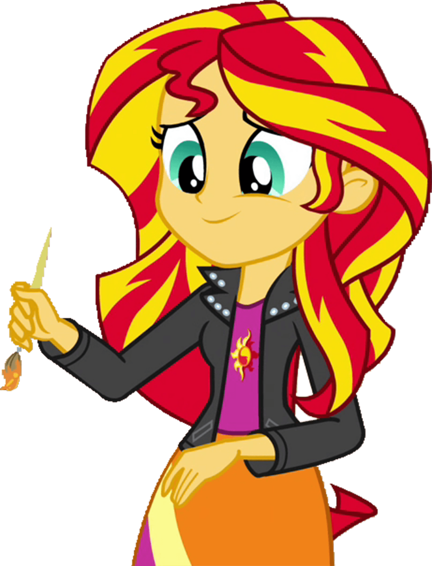 Animated Sunset Shimmer Character PNG image
