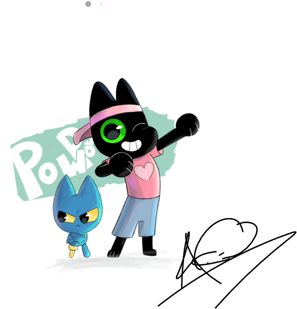 Animated Superhero Cats Pose PNG image