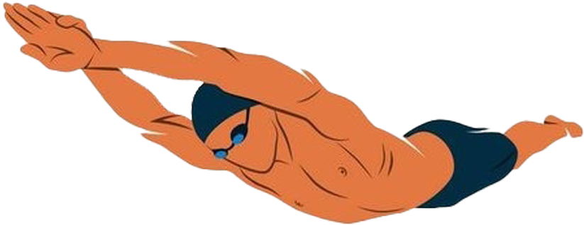 Animated Swimmer Diving Technique PNG image