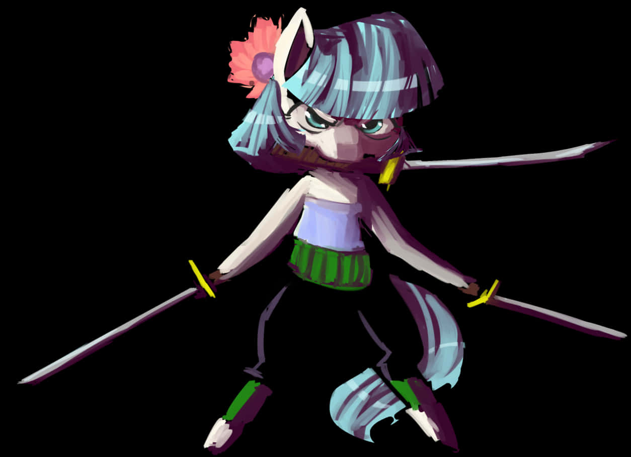 Animated_ Swordfighter_ Character PNG image