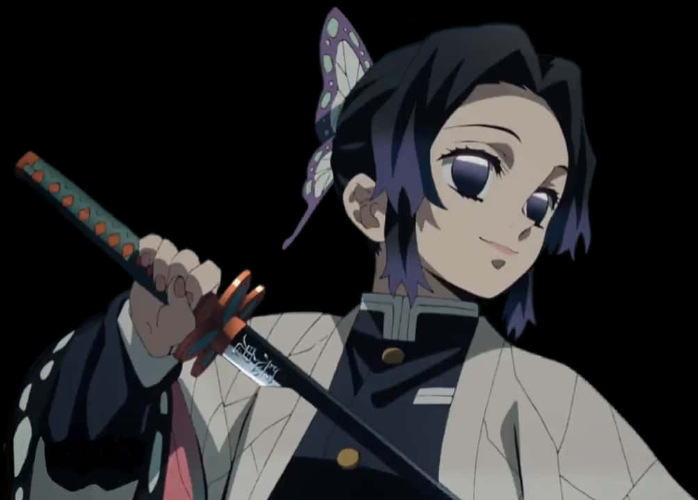 Animated_ Swordswoman_ Smile PNG image