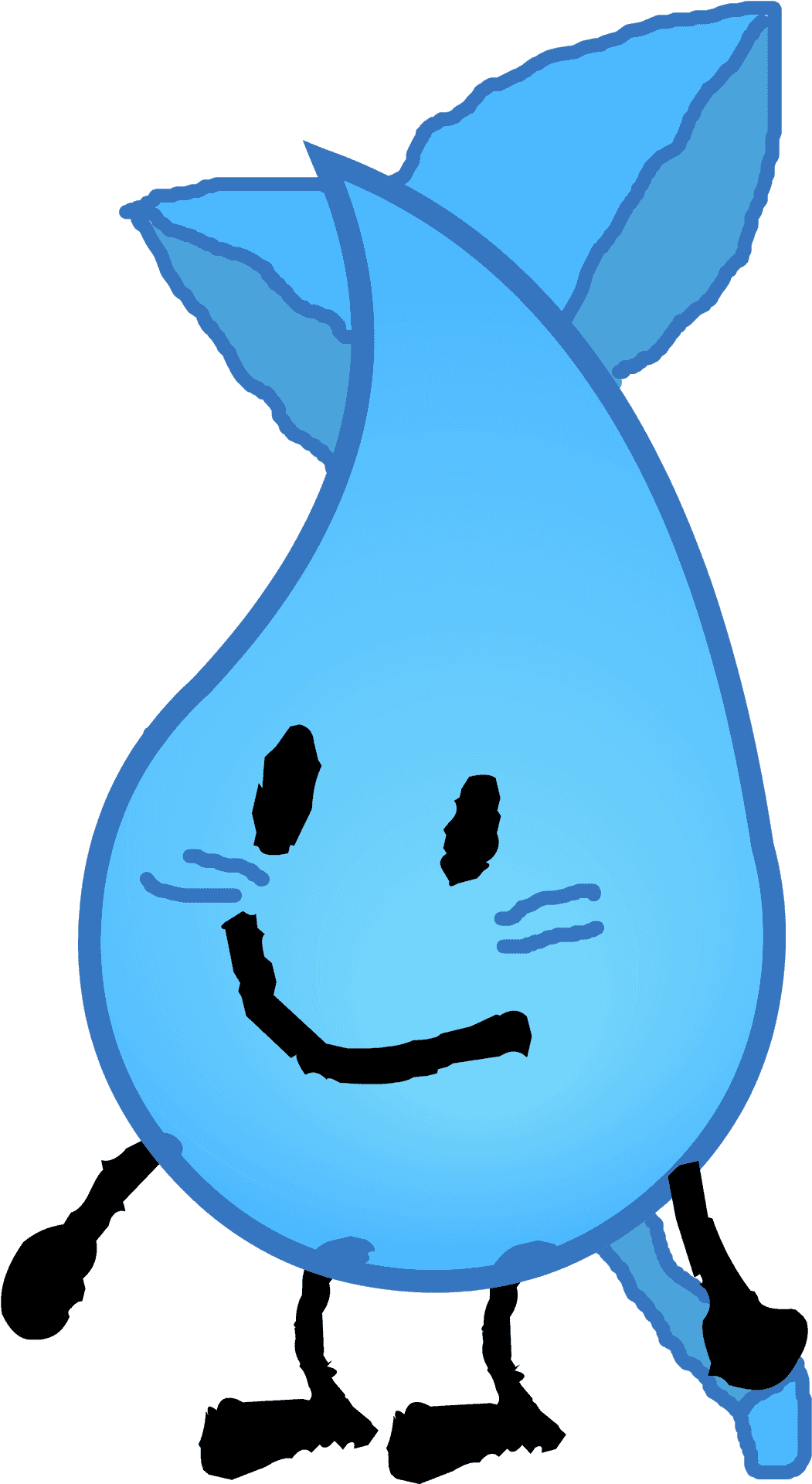 Animated Teardrop Character PNG image