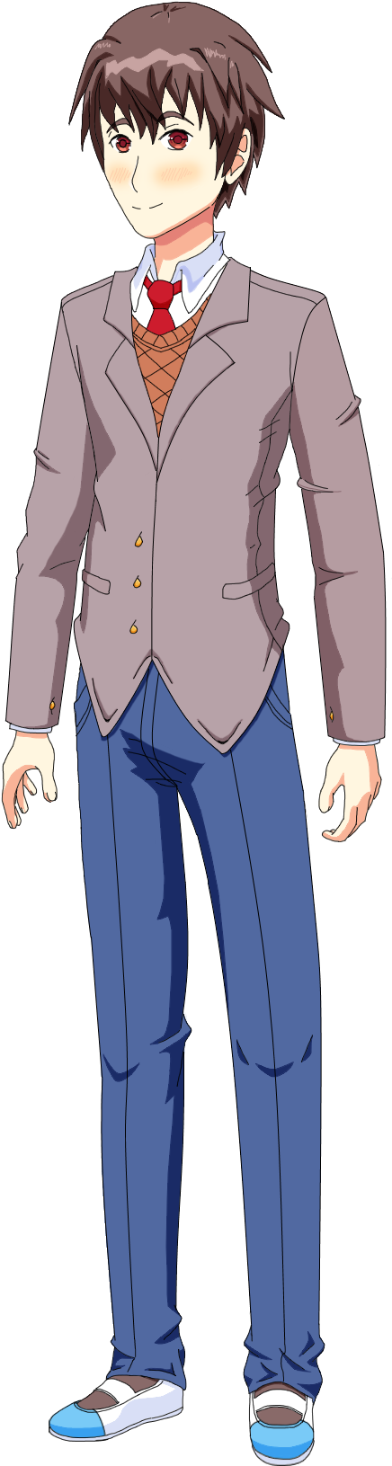 Animated Teenage Boyin Casual Suit PNG image