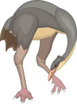 Animated_ Terror_ Bird_ Illustration PNG image