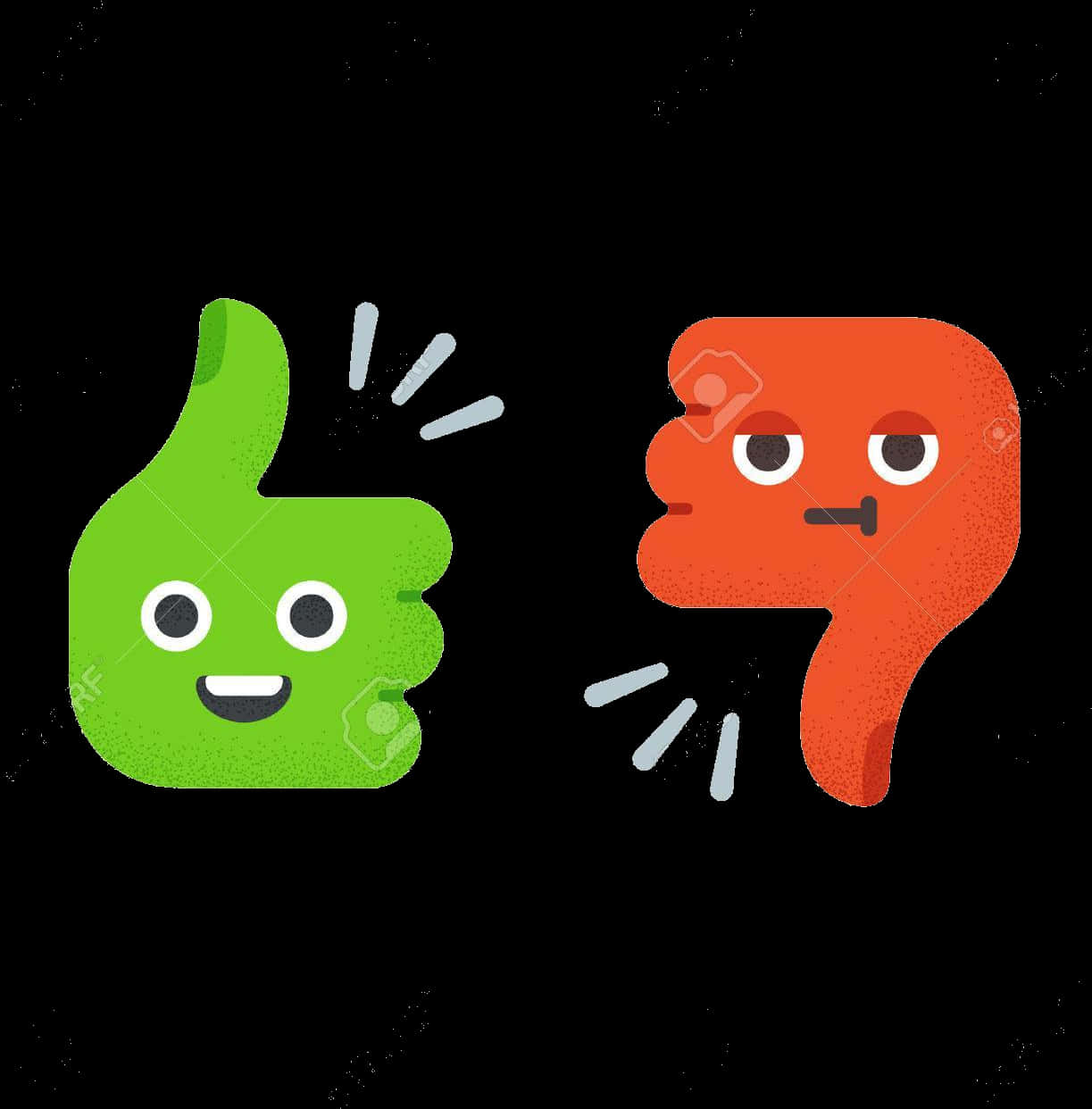 Animated Thumbs Upand Down PNG image