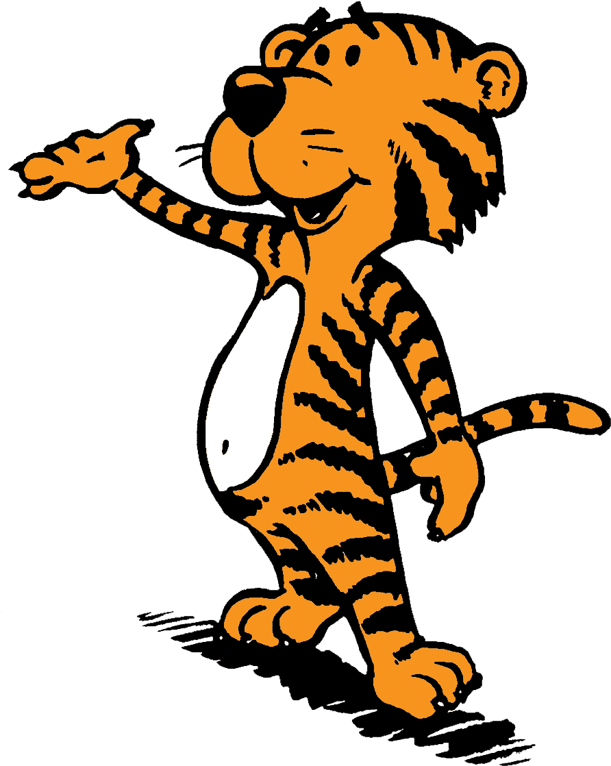 Animated Tiger Character Walking PNG image
