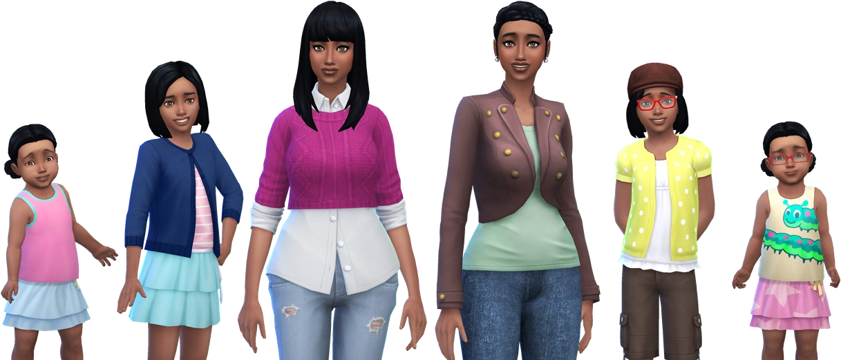 Animated Twin Families Progression PNG image