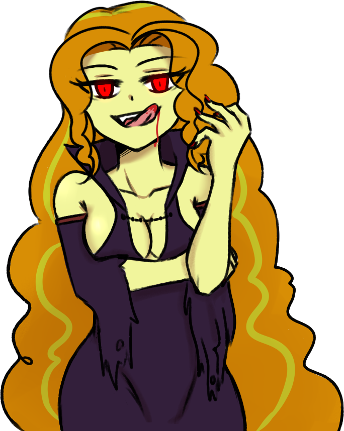 Animated Vampire Character Flirting PNG image