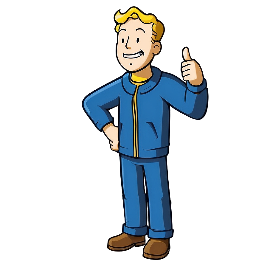 Animated Vault Boy Artwork Png 06202024 PNG image