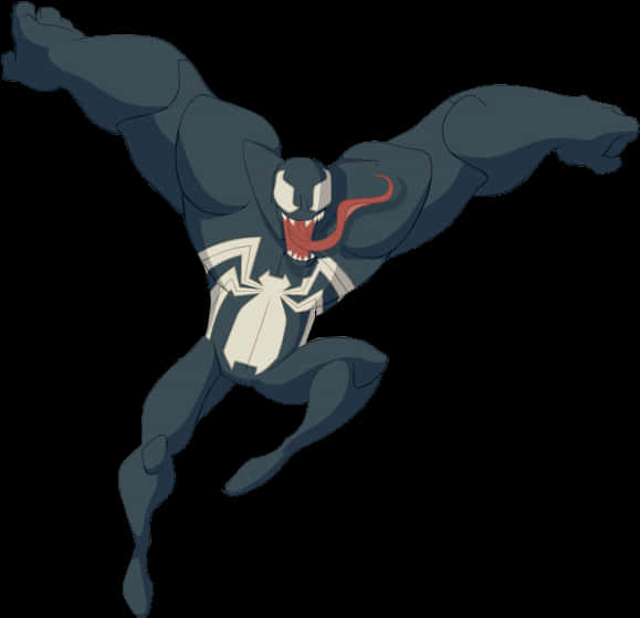 Animated Venom Character Pose PNG image