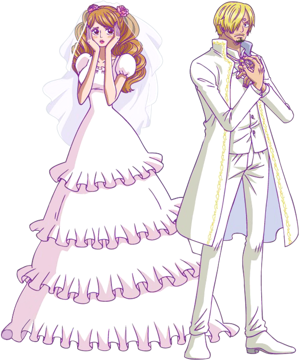 Animated Wedding Couple Illustration PNG image