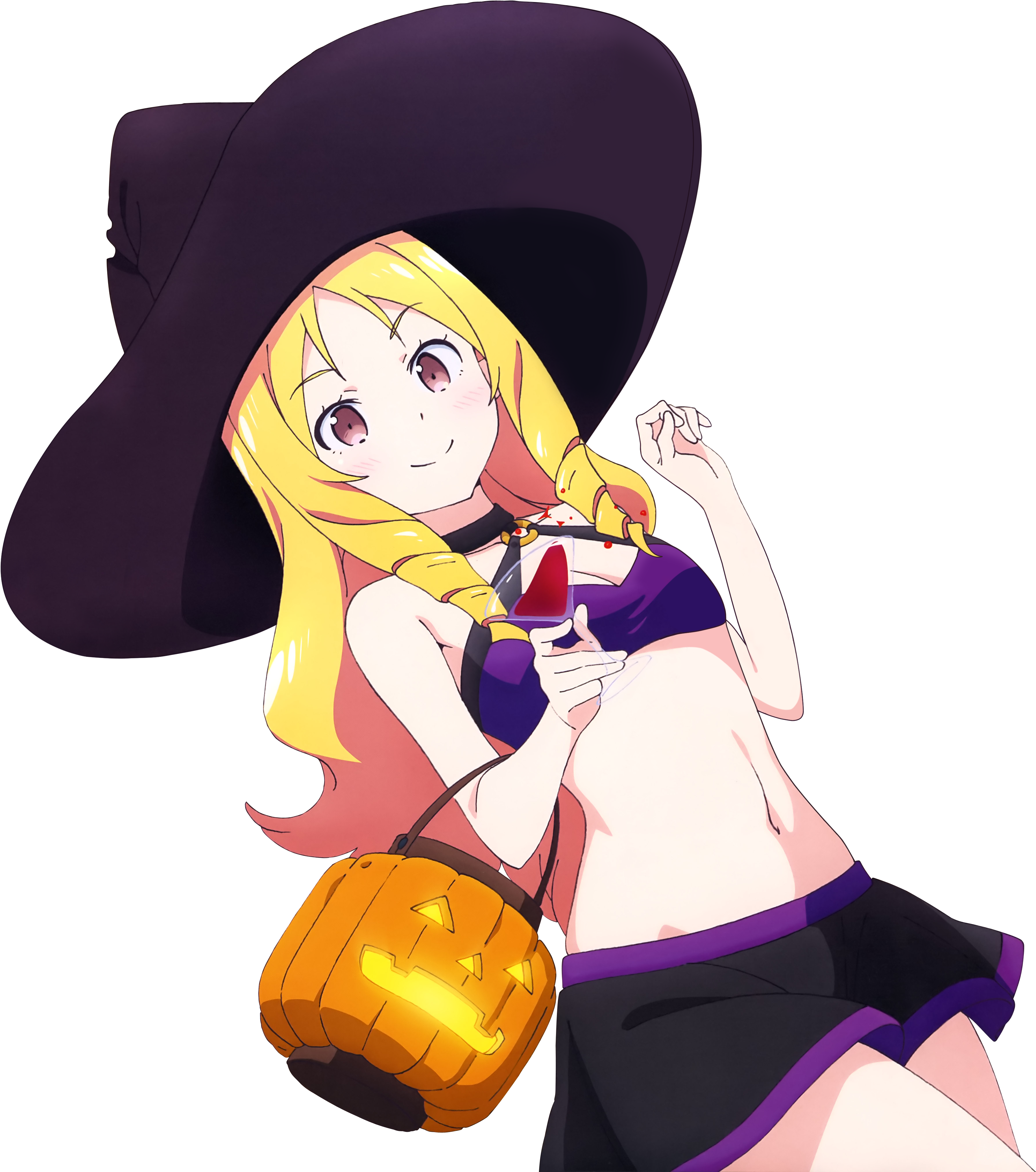 Animated Witch Halloween Costume PNG image