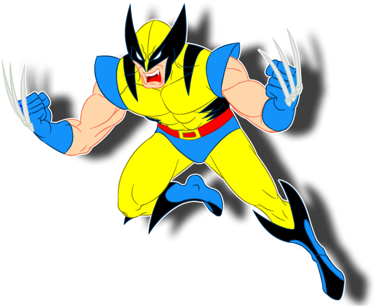 Animated Wolverinein Action PNG image