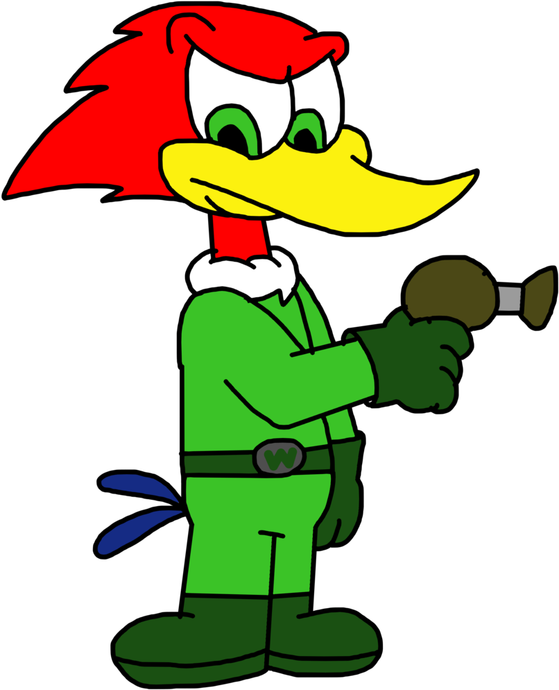 Animated Woodpecker Character PNG image